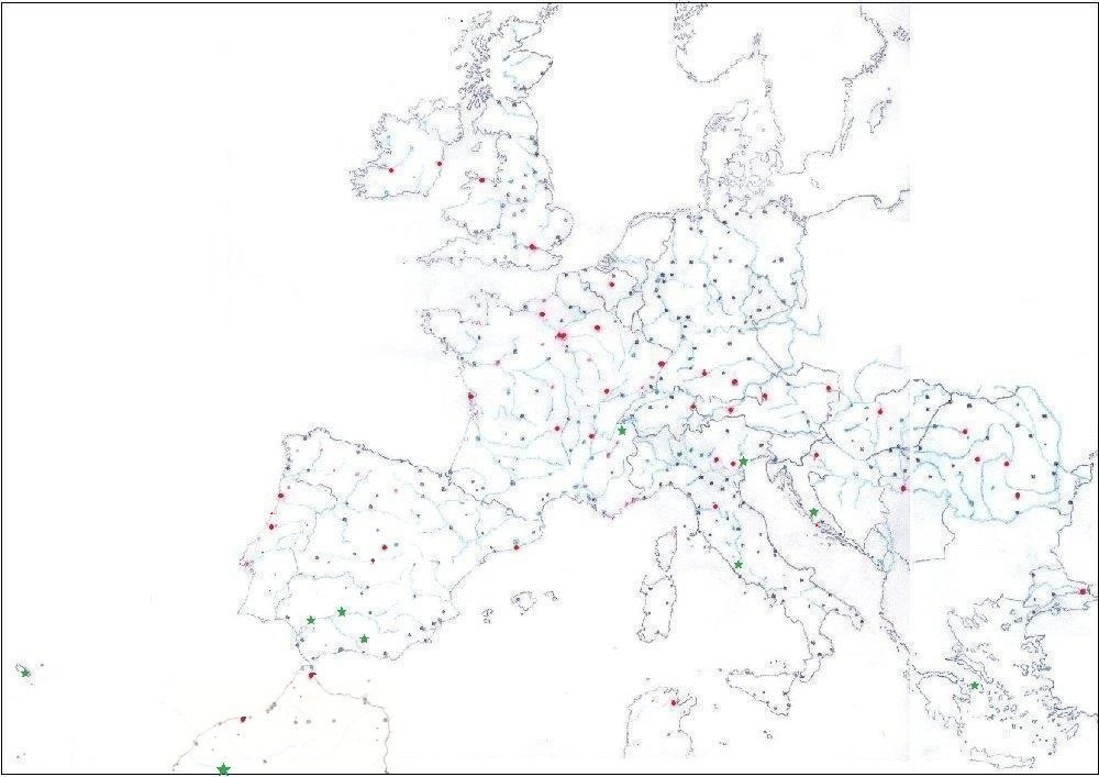 La carte d'Europe. Cliquez aux bons endroits